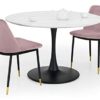 Julian Bowen Set of 2 Delaunay Dining Chairs, Dusky Pink, Height: 83, Width: 50, Depth: 59cm