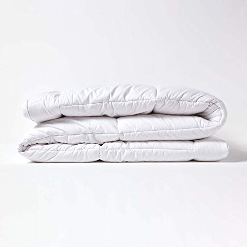 HOMESCAPES 100% Pure Mulberry Silk Blend King Mattress Topper for up to 36 cm Deep Mattresses 700 GSM Heavy Weight Luxury Topper