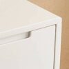 SDFGH Simple Bedside Table, All Solid Wood Double Drawer Design, Mini White Bedside Table