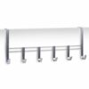 ZELLER PRESENT SCHÖNER LEBEN. PRAKTISCH WOHNEN. Door Hanging Rail, 6 Pieces, Chrome-Plated Metal, Silber, Stainless Steel Look, 1-Pack