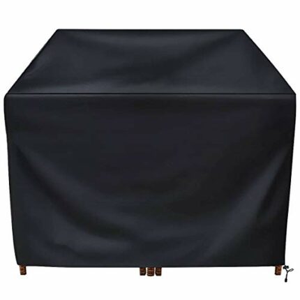 Ankier Garden Furniture Covers, Waterproof, Anti-UV, Heavy Duty 420D Oxford Fabric Rattan Furniture Cover for Cube Set, Patio, Outdoor (125x125x7
