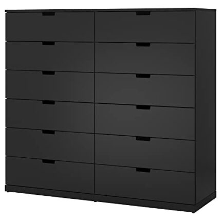 Ikea NORDLI chest of 12 drawers, 160x145 cm, anthracite