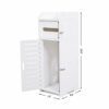 Bathroom Cabinet Free Standing White Bathroom Storage Cabinet Bathroom Corner Cabinet PVC Wood Plastic Board Bathroom Shelf Toilet Cabinet Storag