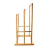 Relaxdays Free-Standing Bamboo Towel Holder, With 3 Rails, 82 x 40 x 24.5 cm, Natural Brown