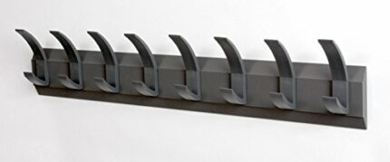 Acorn Linear 8 Hat and Coat Wall Rack with Concealed Fixings 8 Hooks (16 Hanging Points) Graphite Code: 319883