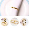 TOOKY keland 6PX Gold Napkin Rings For Home Wedding or Holiday Parties (Ring, gold)
