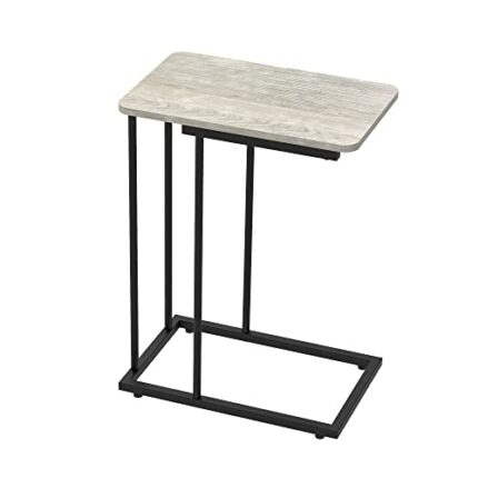 ANYHI Side Table Small table C Shaped Snack Table with Metal Frame End tables, Coffee Tray Side Desk Couch Table for Sofa Laptop for small space