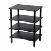 Monolith 4 Tier/Shelf Audio Stand - Black | Open Air Storage, Modular Design, Sturdy, Compatible with Bose, Polk, Sony, Yamaha, Pioneer and Other
