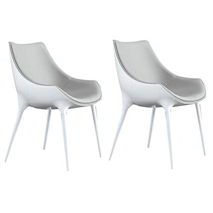 Kitchen Dining Room Furniture Chairs Modern Dining Chairs Set Of 2 Kitchen Living Room Chairs Leather High Back Padded Soft Seat Accent Chairs Ta