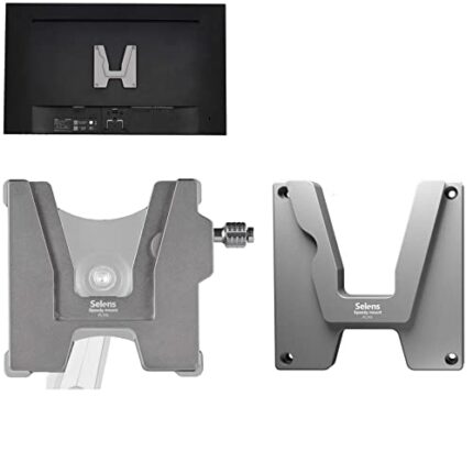 Selens Quick Release LCD Monitor VESA Mount Bracket Plate, Safety Lock Removable Stand for Wall & Ceil TV Screen Outdoor Live Streaming Movie Pho