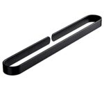 -Shelf,Towel Rack Black Towel Rack,Single Pole Punch-Free Towel Bar,Space Aluminum Anti-Corrosion No Rust Towel Rail for Bathroom Kitchen Office-