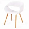 dining chair Kitchen Dining Room Furniture Chairs Dining Chairs Modern Simple PP Plastic Back Chair Beech Legs Leisure Chair Kitchen Living Room