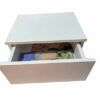 WANLIAN Floating Bedside Table with 2 Drawer Floating Shelves Side Table, air Wall Mounted Bedside Table (1psc, White) (White)