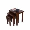 ARPHASLE Solid Wood Nesting Tables Set Of 3 Easy Assembly Nest Of Tables Living Room BedRoom (Natural Wood Color)