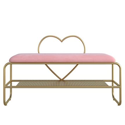 SDFGH Shoe Change Stool Home Entrance Door Can Sit-type Shoe Rack Wear Shoe Stool Entry Door Bench (Color : Argento, Size : 120 * 35 * 45CM)