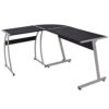 vidaXL Corner Desk Home Office Furniture Study Room Computer Writing Work Studying Table Workstation Writing Corner Desk L-Shaped Black