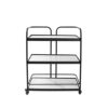 DINGZZ Nordic Style Household Mobile Trolley Kitchen Dining Room Three-tier Shelf Hotel Commercial Trolley Wine Cart