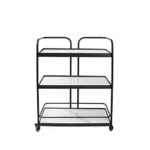 SDFGH Nordic Style Household Mobile Trolley Kitchen Dining Room Three-tier Shelf Hotel Commercial Trolley Wine Cart