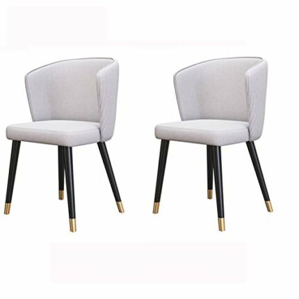 Kitchen Dining Room Furniture Chairs Velvet Dining Chair Soft Seat And Back Living Room Chairs Metal Legs Kitchen Chairs (Color : Grey, Size : 2p