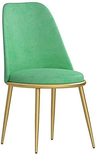 Soft Velvet Dining Chairs Fashion Funiture Makeup Chair Metal Legs Backrest Table Chair Soft Cushion Leisure Coffee Chair (Color : T3)