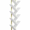 Yusong Tree Bookshelf, Floor Standing Bookcase with Steel Pipe for Living Room Bedroom, Organizer Shelves for Home Office (Brown, 9 Tier)