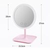 QUANJJ LED Light Makeup Lamp 10X Magnifier Battery Portable Hand Vanity Glass Mini Bathroom Cosmetic Bath Suction Cups
