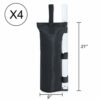ABCCANOPY 112 Lbs Gazebo Weight Bags Industrial Grade Sand bags (4 Pack, Black)