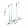 Fdit Wall mounted iron wine glasses rack, double row stemware wine glass holder storage rack bottle glass holder