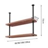 SUCHETA Wine Rack Ceiling Shelf Loft Retro Solid Wood Wrought Iron Restaurant Front Shelf Rack Shelf Storage Rack Hanger For Storage Wine Glass B