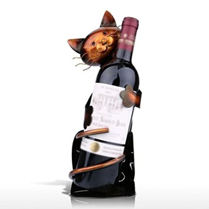TFIIEXFL Rack Wine Holder Shelf Metal Practical Sculpture Wine Stand Home Decoration Interior Crafts