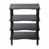 Monolith 4 Tier/Shelf Audio Stand - Black | Open Air Storage, Modular Design, Sturdy, Compatible with Bose, Polk, Sony, Yamaha, Pioneer and Other