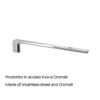 GEDY | Kuala Lumpur Bathroom Towel Rail with Fixed Arm in Stainless Steel, Chrome Finish, Dimensions 6.6 x 2.6 x 41 cm and Weight 0.385 kg