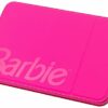 eKids Barbie Travel Mirror with Light and Adjustable Stand, Shatterproof Makeup Mirror with Rechargeable Battery, Designed for Fans of Barbie Acc