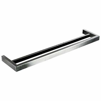 Towel Rack 60cm Towel Rail Stainless Steel Double Rod Towel Holder Bathroom Kitchen Pendant Wall Mount Metal Storage Rack Multifunctional Towel S