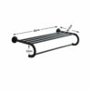 N/A Oil Rubbed Bronze Towel Racks, Bathroom Towel Shelf with Foldable Towel Bar Holder and Towel Hooks, Wall Mounted Multifunctional Double Towel