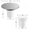 Shower Drain Cover Replacement，SKmoon Shower Drain Cover for 115mm Chrome Top Cover for 90mm Drain Outlet, Easy Fit Chrome Finish Fast Flow Hair