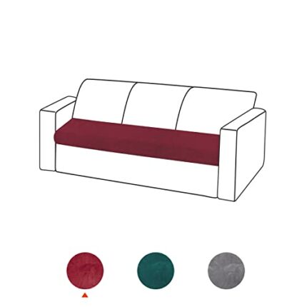 NiCoLa Chair Sofa Slipcover, Sofa Cushion Cover, Super Stretch Sofa Covers for Living Room Furniture Protector (3 Seater, Wine Red)