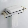HIGOH Towel Racks,Bathroom Towel Rack Wall Mounted Towel Holder,Bathroom Accessories Hardware,Wall Mount Towel Rack Shelf Bar,Stainless Steel Wal