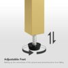 HOOBRO Console Table, Tempered Glass Sofa Table, Gold Hallway Table, Slim Entryway Table, 75 x 22 x 80 cm, Modern Display Table for Living Room,