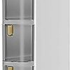 4 Tier Toilet Paper Holder Cabinet with Drawers Free Standing Toilet Paper Holder Narrow Skinny Bathroom Storage Cabinet Corner Floor Cabinet Ver