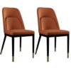 dining chair Kitchen Dining Room Furniture Chairs Faux Matte PU Leather Dining Chairs Set Of 2 Kitchen Living Room Accent Chairs with Upholstered