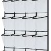Dailyart 24 Pockets Over the Door Shoe Organizer Hanging Shelf Shoe Rack Storage Stand Organiser Holder Hook,White