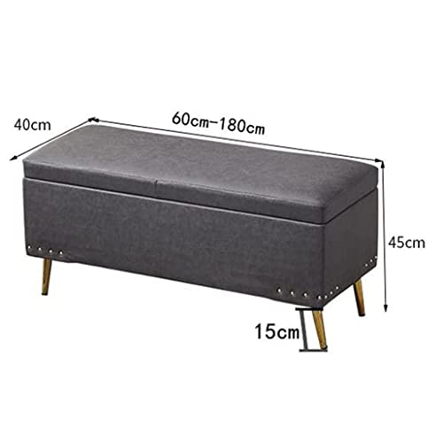 Light Luxury Sofa Stool Storage Stool Technology Cloth Metal Leg Clothing Store Shoe Changing Stool European Style Simple Bench Bed End Stool Hou