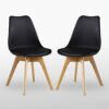 Life Interiors Lorenzo Retro Dining Chair 2-Piece Set, White