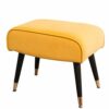 FGHOEV Upholstered Vanity Footstool Side Table Seat Dressing Chair with Golden Metal Leg Fabric stool (Color : Argento)