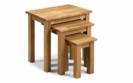 Julian Bowen Coxmoor Nest of Tables, Oak,Height: 48, Width: 50, Depth: 35cm