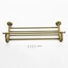 HIGOH Towel Racks, Bathroom Towel Rack Wall Mounted Towel Holder,Bathroom Copper Towel Rack,European Retro Antique Bathroom Towel Bars,Double She