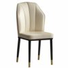 dining chair Kitchen Dining Room Furniture Chairs Dining Chairs Water Proof PU Leather Side Chair With Black Steel Legs Kitchen Living Room Loung