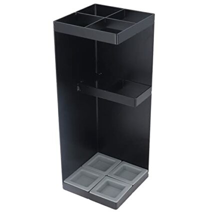 Jeanoko Umbrella Storage Stand Umbrella Holder Minimalist Sturdy Smart Umbrella Stand with Removable Drip Tray for Home Hotel(Black)