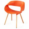 dining chair Kitchen Dining Room Furniture Chairs Dining Chairs Modern Simple PP Plastic Back Chair Beech Legs Leisure Chair Kitchen Living Room